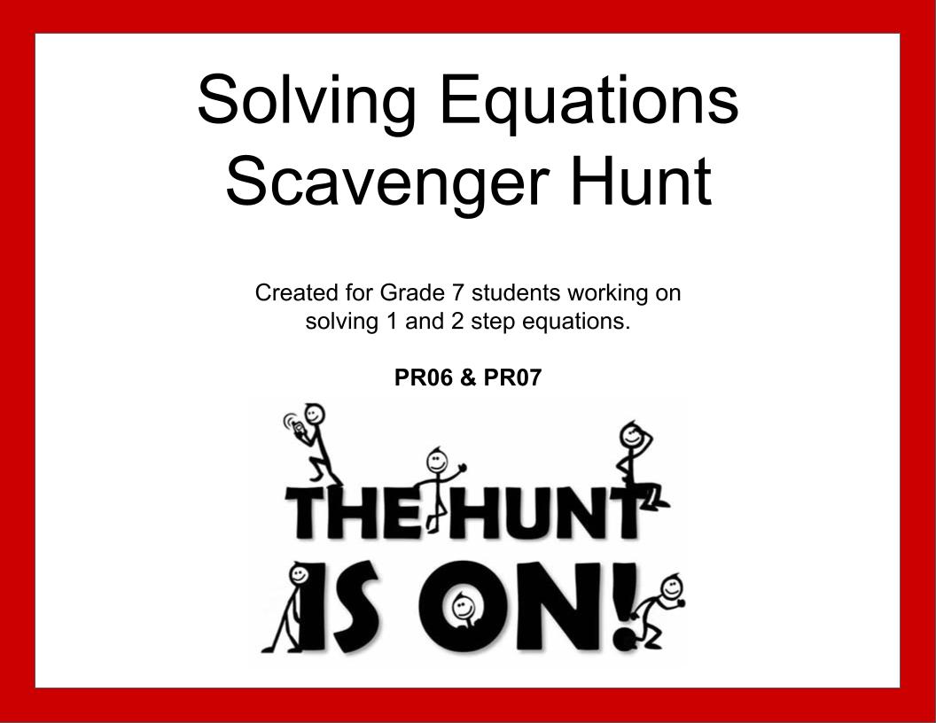 Unit 6: Solving Equations – JoAnn Sandford Math